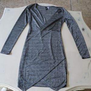 H&M grey long sleeved dress